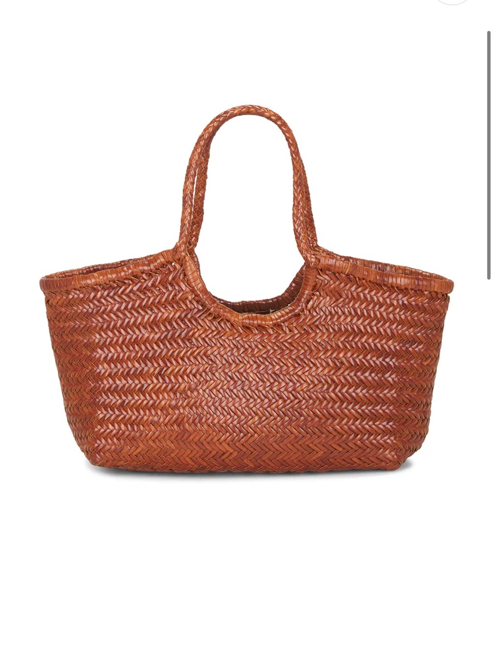 Dragon diffusion Nantucket basket bag Woven Leather Tote Bag in brown